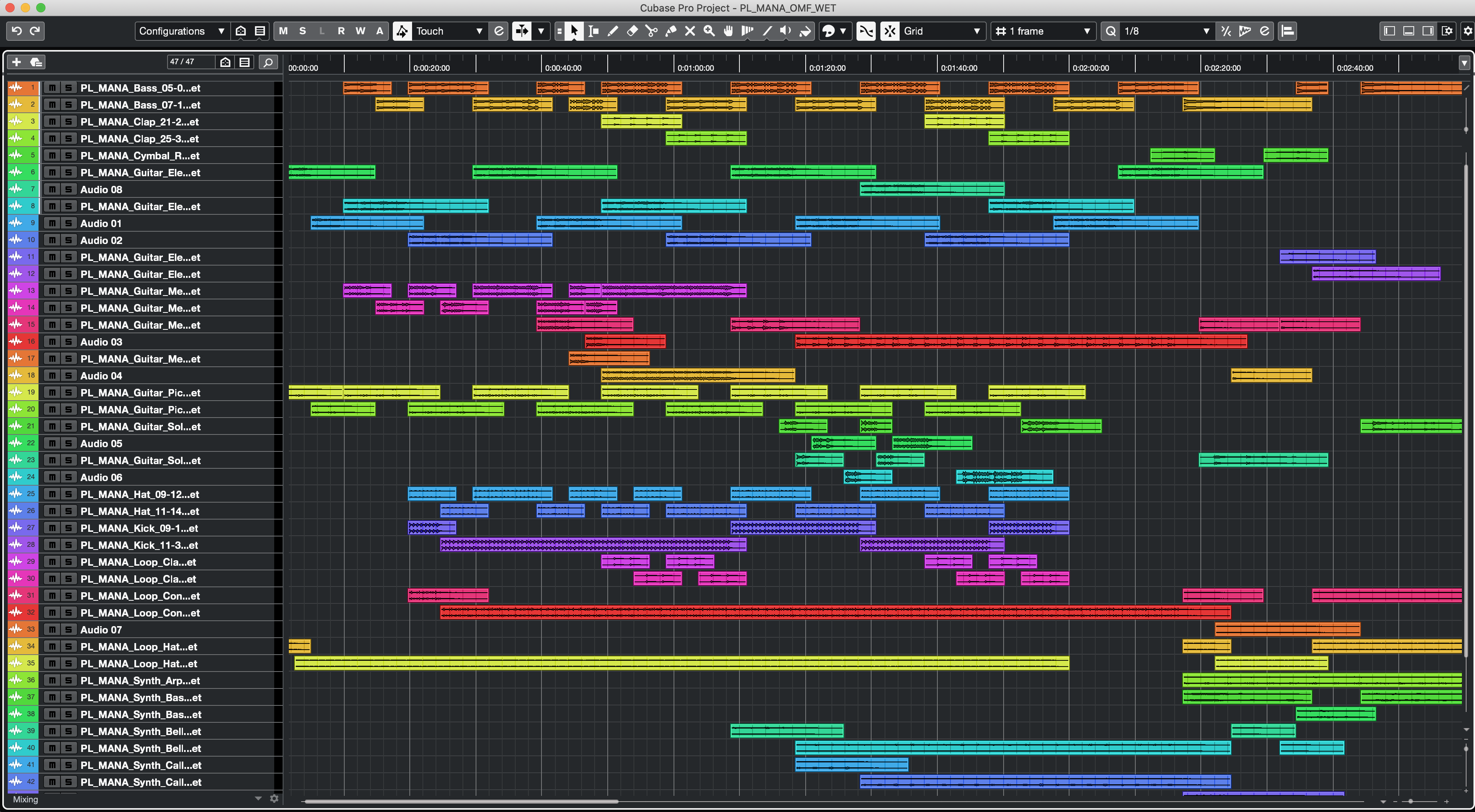 Manana's OMF file in Cubase